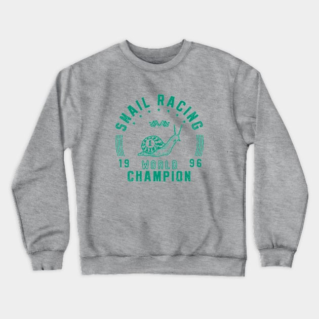 Snail Racing Champ Crewneck Sweatshirt by Gammaray